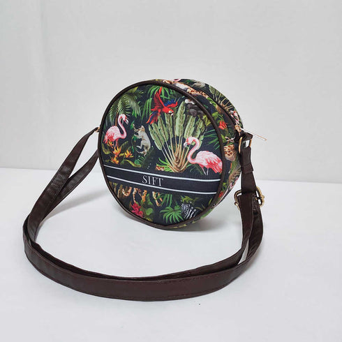 Animals Printed Structured Sling Bag for Women