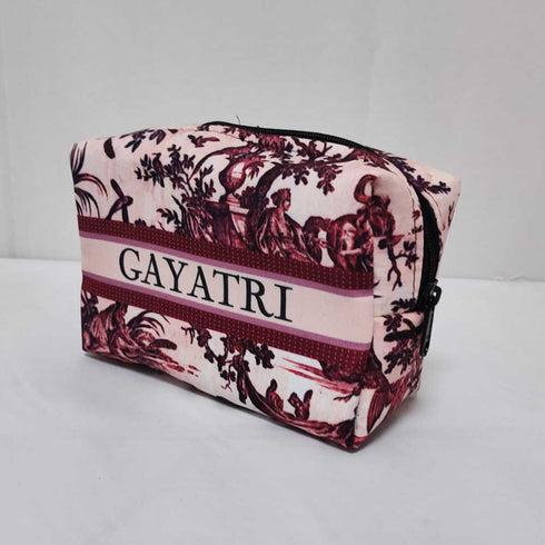 Personalised Pink Printed Box Pouch