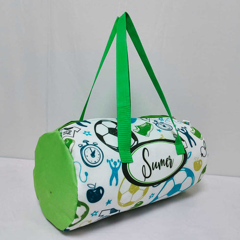 Personalised Football Printed Kids Swimming Duffle Bag