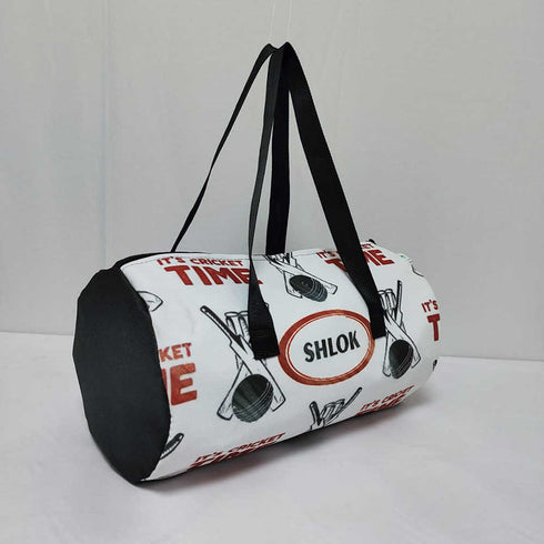 Personalised Cricket Printed Kids Swimming Duffle Bag