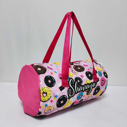 Personalised Donuts Printed Kids Swimming Duffle Bag