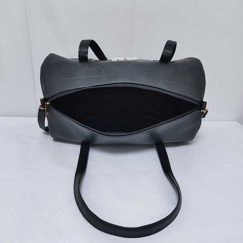 Personalised PU Duffle Sling Bag for Men - Black