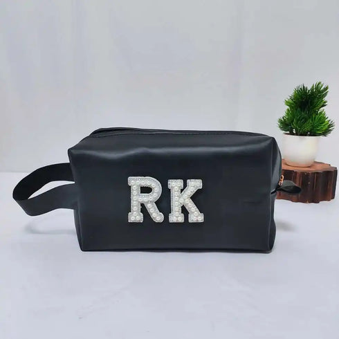 Personalised PU Box Pouch - Navy Blue