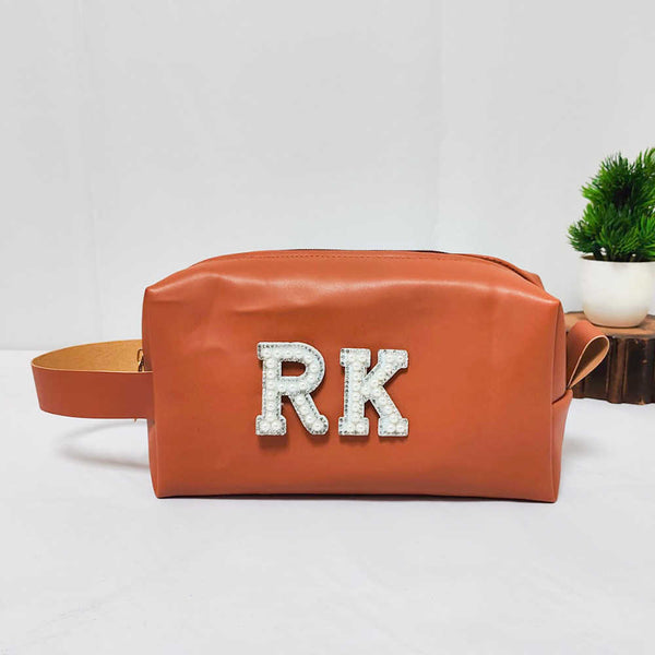 Personalised PU Box Pouch - Tan