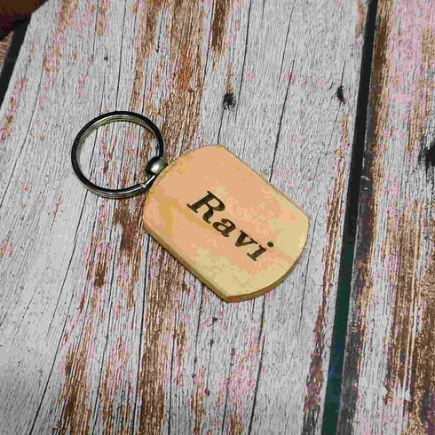 Personalised MDF Photo Name Keychain