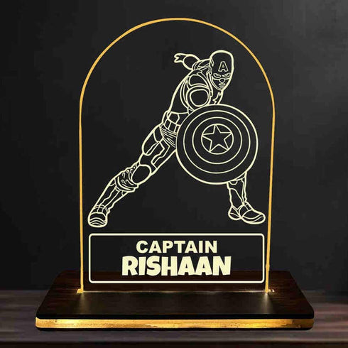 Personalised MDF Wooden Base with Warm White LED