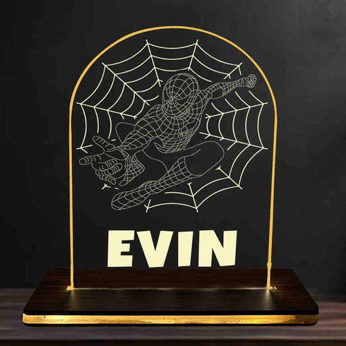 Personalised MDF Wooden Base with Warm White LED