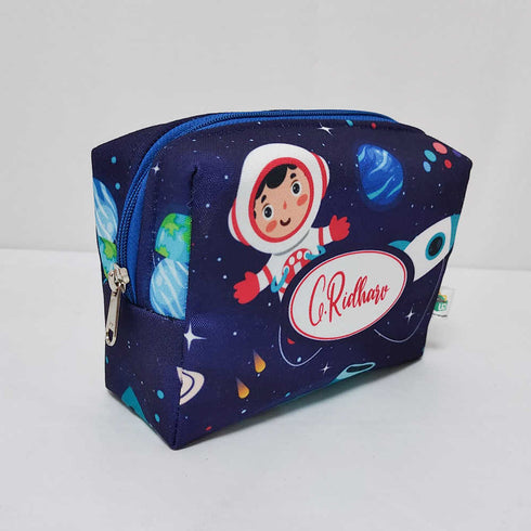 Personalised Space Printed Box Pouch for Kids