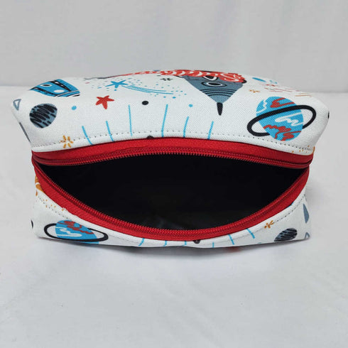 Personalised Space Printed Kids Large Duffle Bag & Box Pouch Combo Gift Set