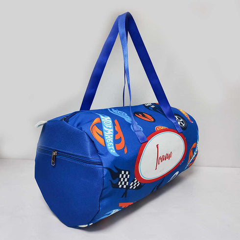 Personalised Hot Wheel Printed Large Swimming Duffle Bag for Kids
