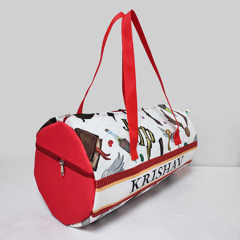 Personalised Kids Large Duffle Bag & Box Pouch Combo Gift Set