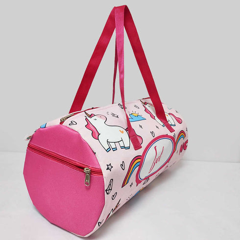 Personalised Rainbow Printed Kids Large Swimming Duffle Bag