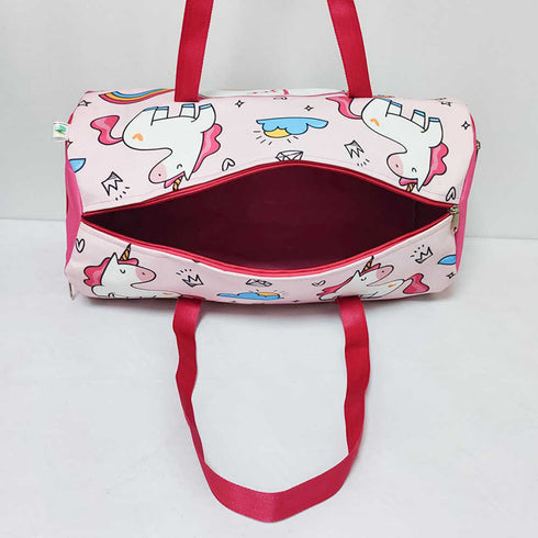 Personalised Rainbow Printed Kids Large Swimming Duffle Bag