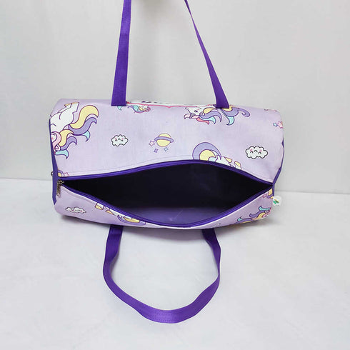 Personalised Unicorn Printed Kids Large Swimming Duffle Bag