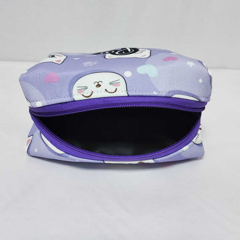 Personalised Kids Cat Face Large Duffle Bag & Box Pouch Combo Gift Set
