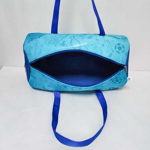 Personalised Football Printed Kids Large Duffle Bag & Box Pouch Combo Gift Set