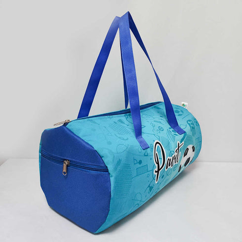 Personalised Football Printed Kids Large Duffle Bag & Box Pouch Combo Gift Set