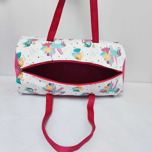 Personalised Fairy Printed Kids Large Duffle Bag & Box Pouch Combo Gift Set