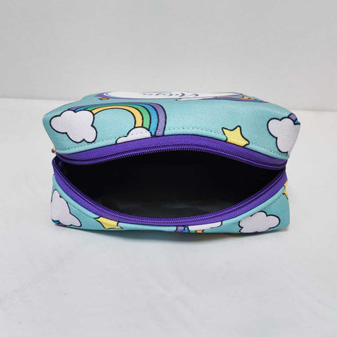 Personalised Kids Rainbow Large Duffle Bag & Box Pouch Combo Gift Set