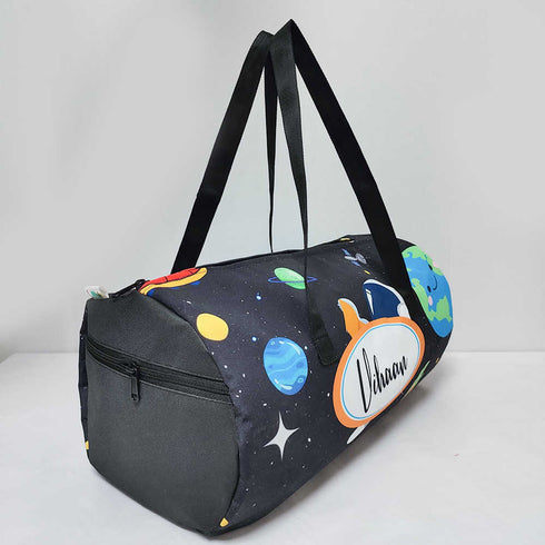 Personalised Kids Space Large Duffle Bag & Box Pouch Combo Gift Set