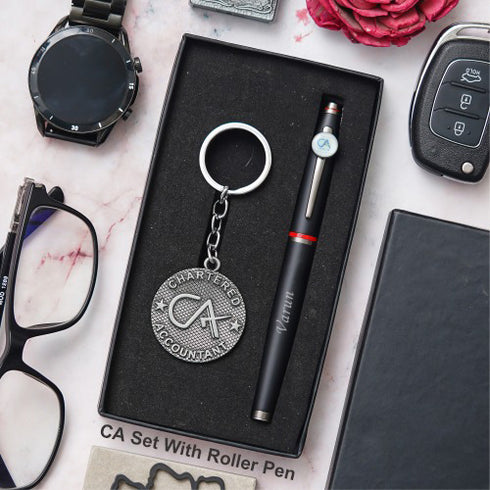 Personalised Professional Pen Keychain Set
