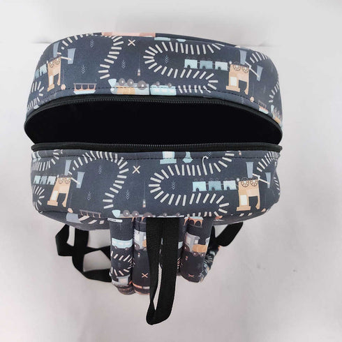 Personalised Train Printed Kids Bag Pack