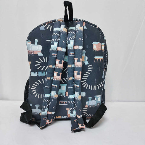 Personalised Train Printed Kids Bag Pack