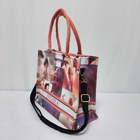 Personalised Cartoon Printed Kids Box Bag with Sling