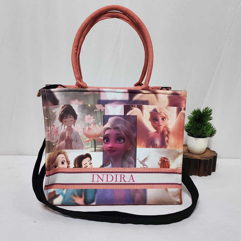 Personalised Cartoon Printed Kids Box Bag with Sling