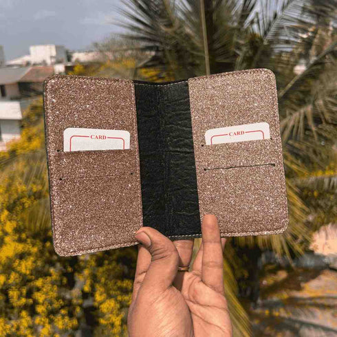 Personalized Glitter Passport Cover With Charms