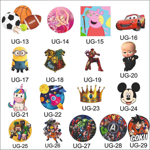 Personalized Cartoon Printed Kids Passport Cover Set with Charms