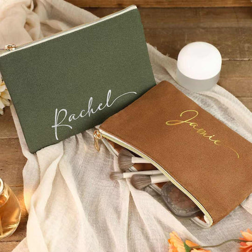 Personalised Bridesmaids Printed Makeup Pouch