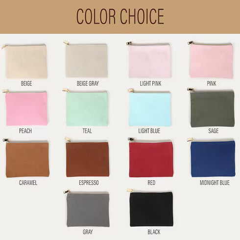 Personalised Bridesmaids Printed Makeup Pouch