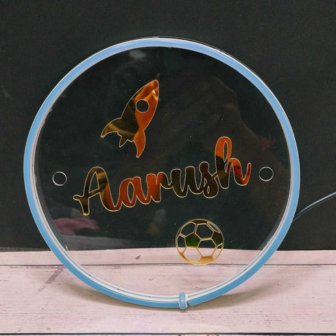 Personalised Acrylic Neon Name Plates for Kids