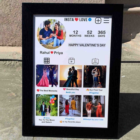 Customized Valentines Day Couple Love Photo Frame