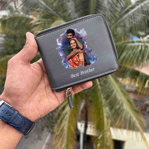 Personalised Artistic Printed Unisex Zip Wallet