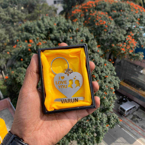 Personalised Metal Heart Keychain