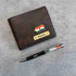Personalised Turbo Wallet and Tiranga Crystal Pen Set