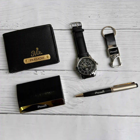 Personalised Valentine Men's Combo | Wallet with Watch