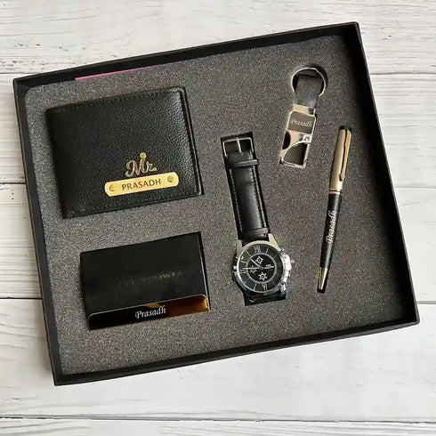 Personalised Valentine Men's Combo | Wallet with Watch