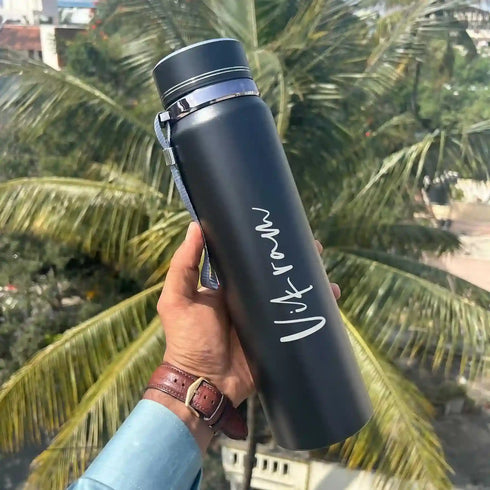 Personalised Hot & Cold Stainless Steel Flask Water Bottle