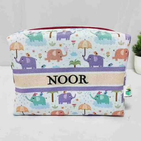 Personalised Elephant Printed Kids Bagpack Combo Gift Set