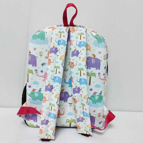 Personalised Elephant Printed Kids Bagpack