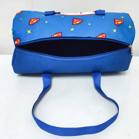 Personalised Blue Printed Kids Swimming Duffle Bag