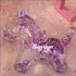Personalised Purple glitter unicorn piggy bank