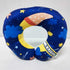 Personalised Moon Printed Neck Pillow with Eye Mask Combo for Kids