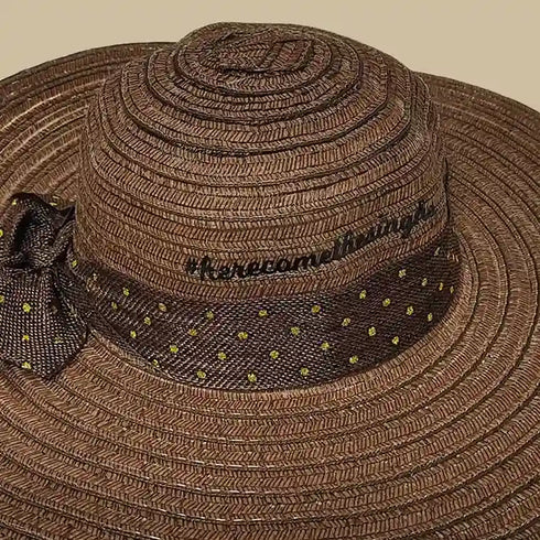 Personalised Summer Hats For Women - Dark Brown