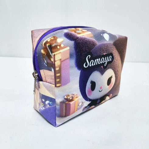 Personalised Cat Printed Box Pouch for Kids