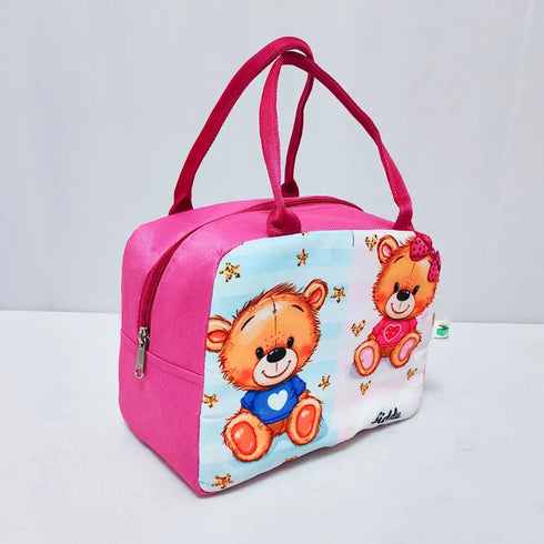 Personalised Teddy Printed Kids Lunch Bag With Handle