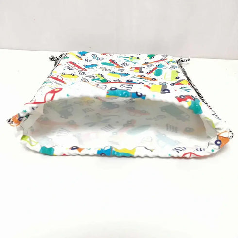 Personalized Car Printed Drawstring Bag for Kids